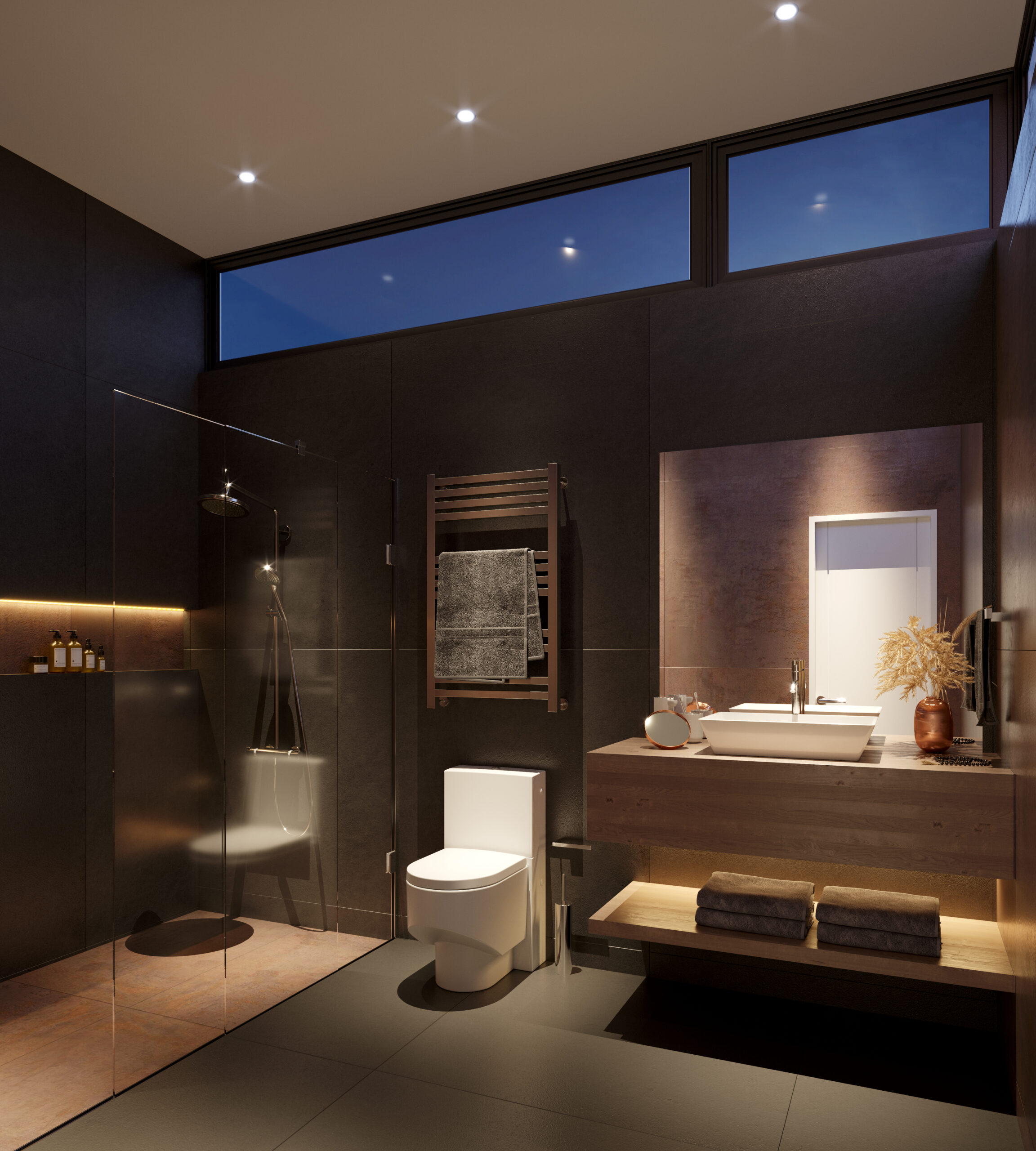 Render interior arquitectónico Baño Suite (2)
