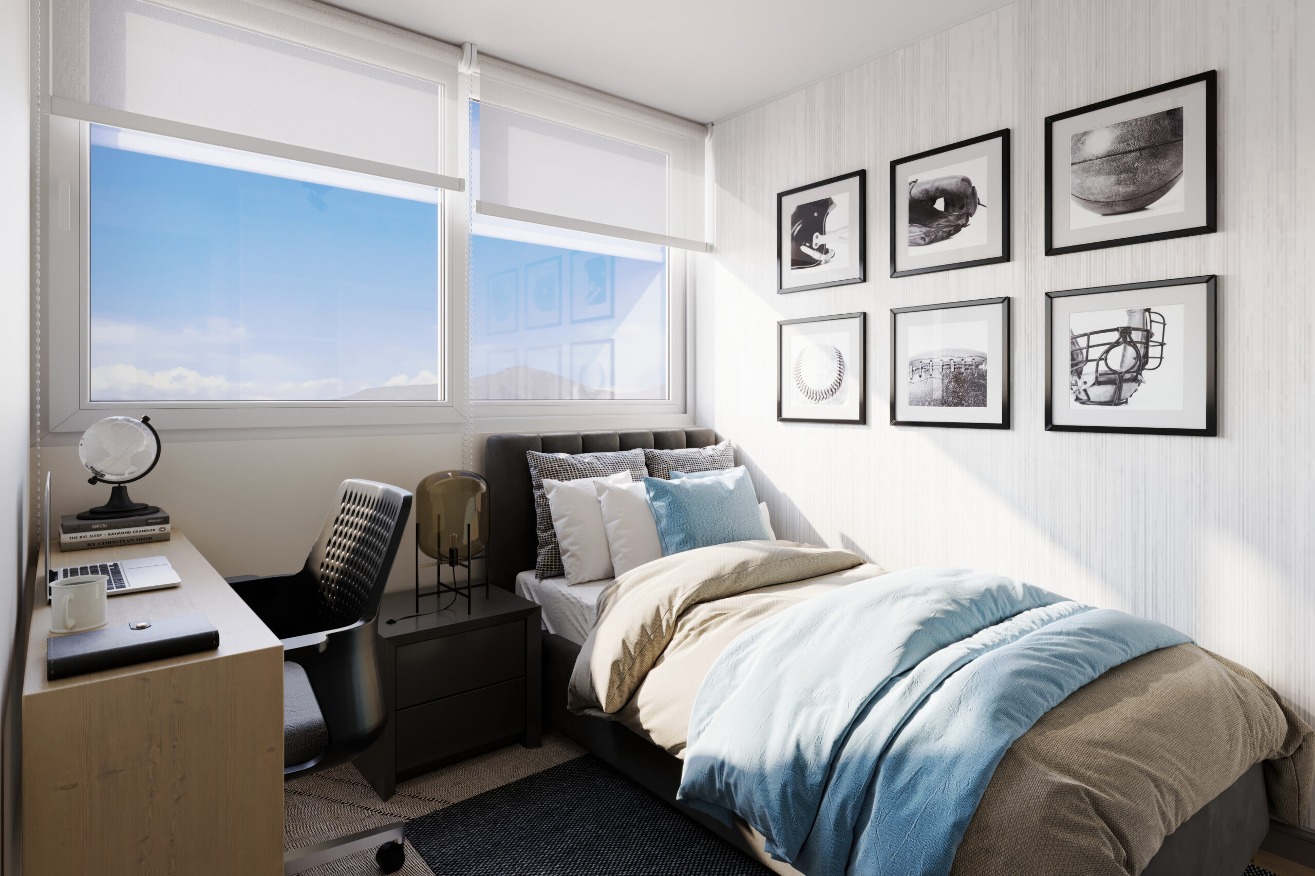 FG Arturo Prat - Render inmobiliario Dormitorio secundario