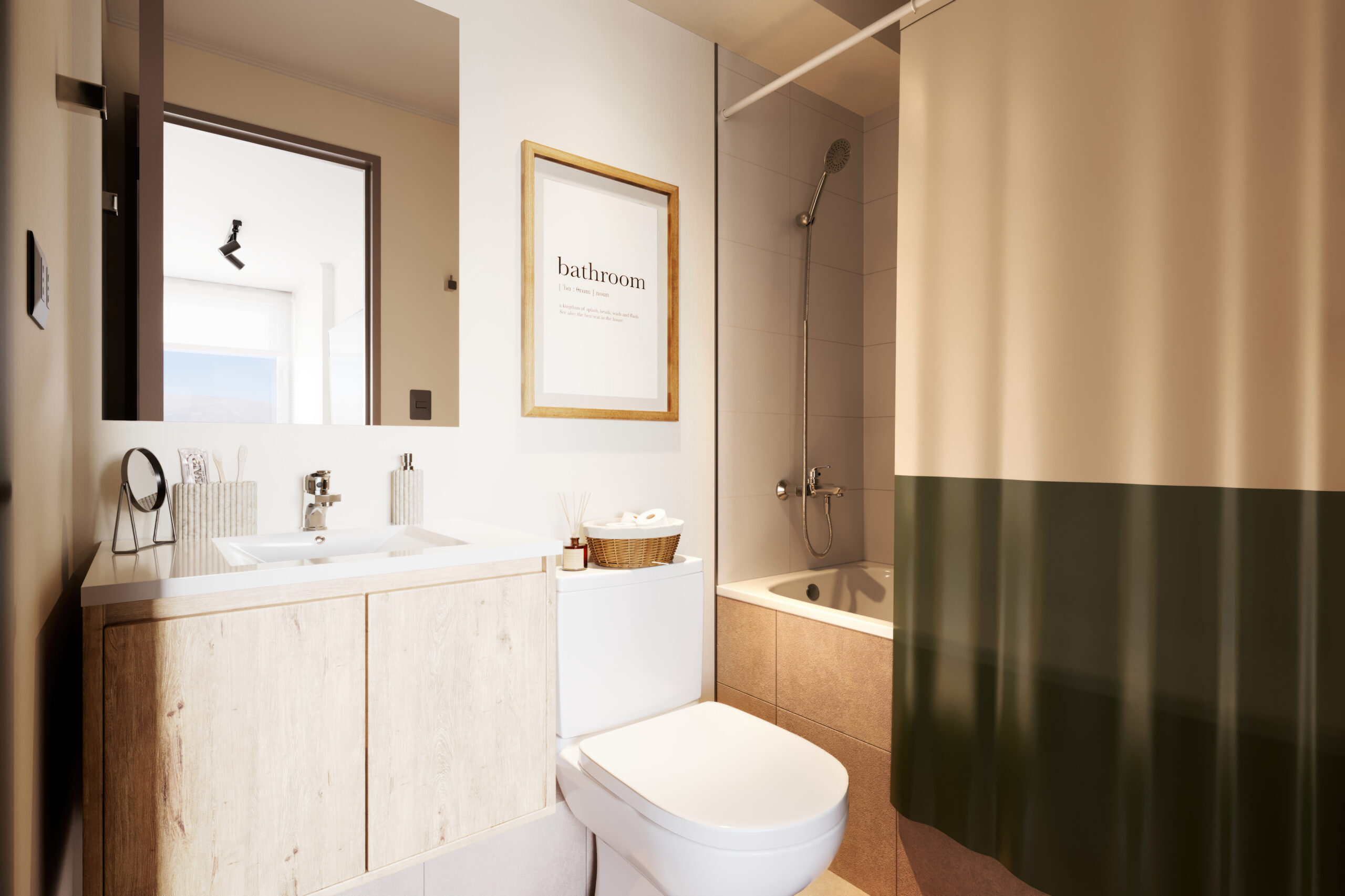 FG Arturo Prat - Render inmobiliario interior Baño