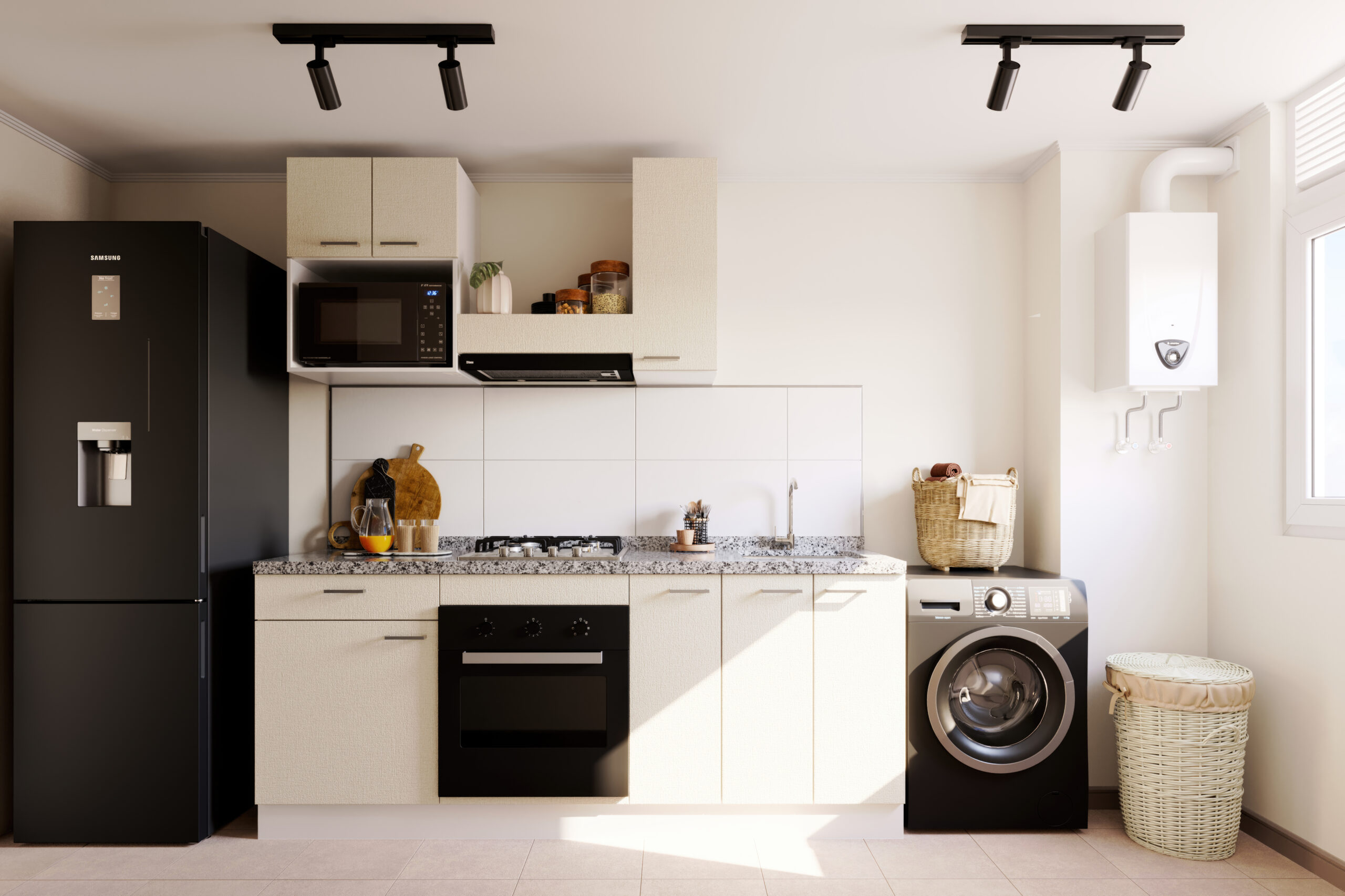 FG Arturo Prat - Render inmobiliario interior Cocina