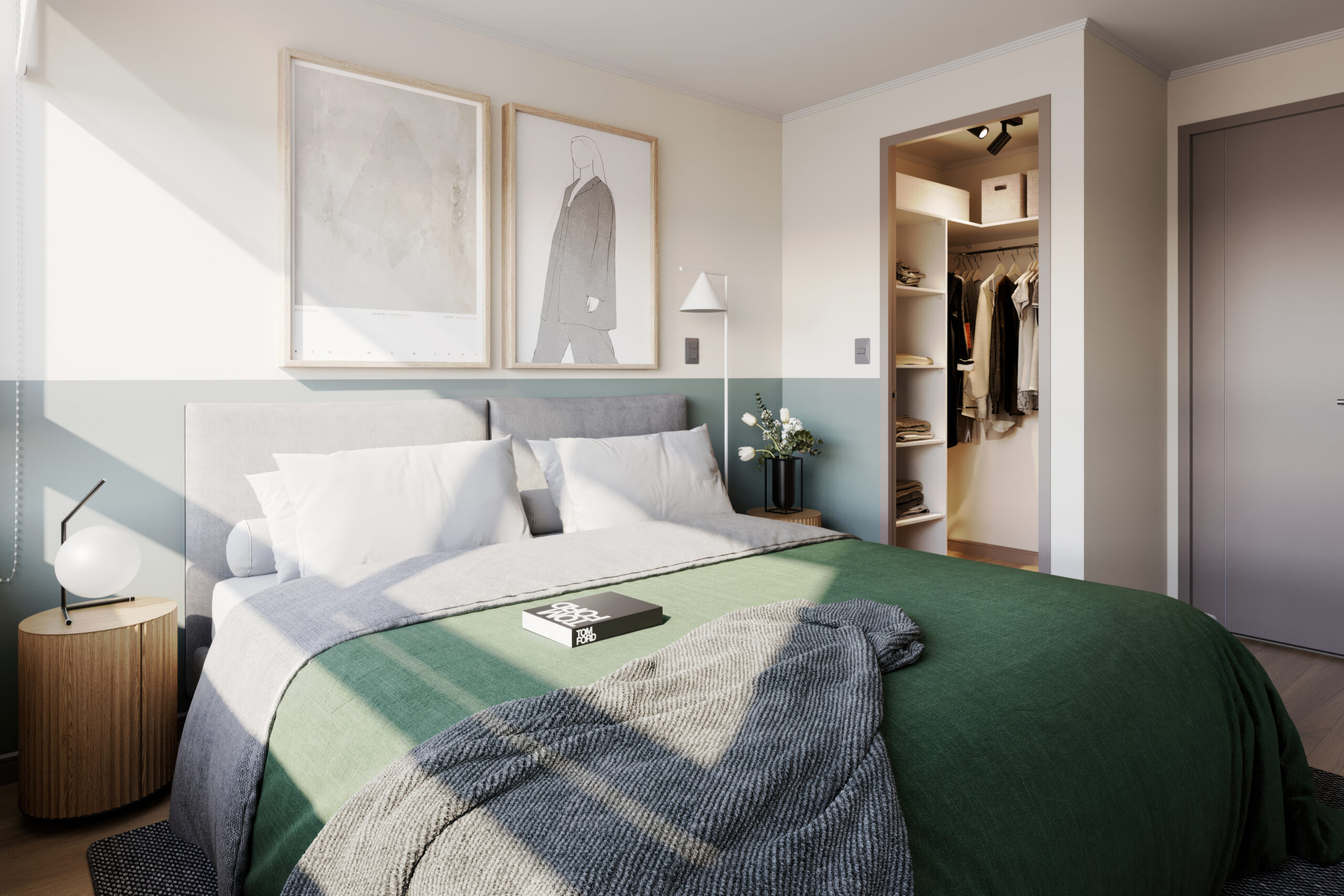 FG Arturo Prat - Render inmobiliario interior Dormitorio Principal